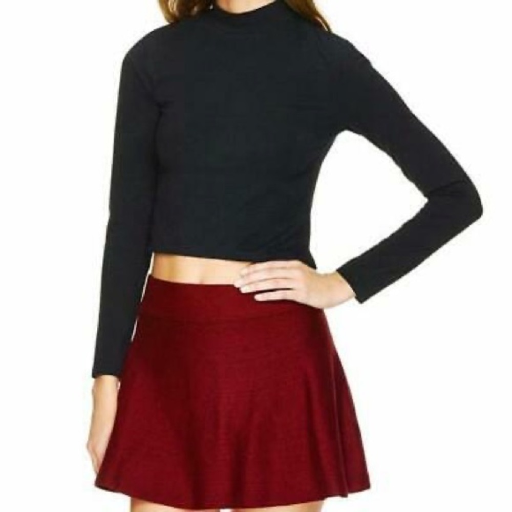 🍂Talula Burgundy Maroon Thick Knit Mini Skirt